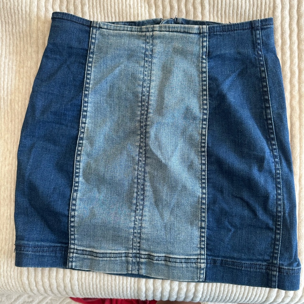 Pace in blue denim two toned skirt